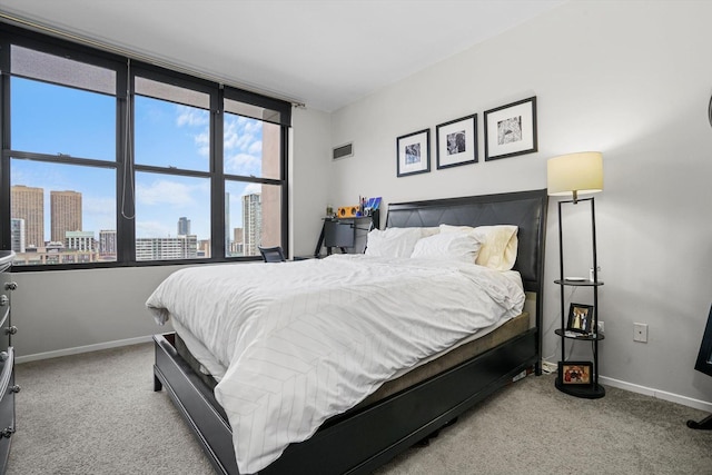 view of carpeted bedroom