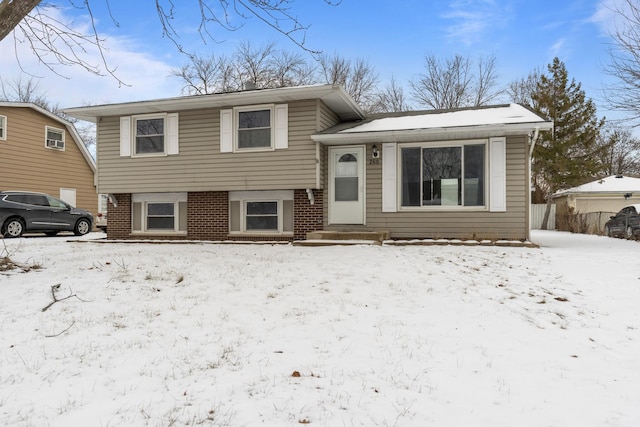 view of split level home