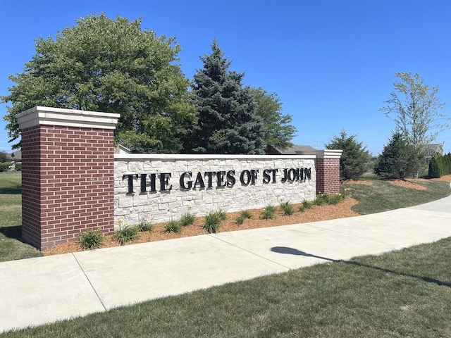 view of community sign