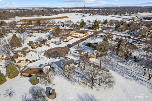 view of snowy aerial view