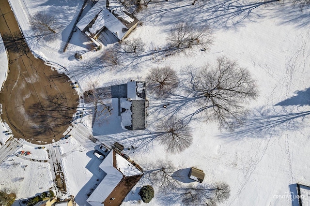 view of snowy aerial view