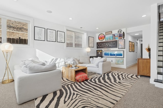 view of carpeted living room