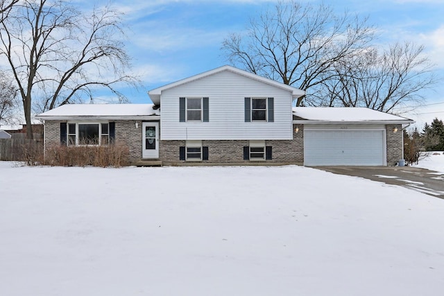 tri-level home featuring a garage