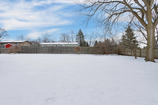 view of snowy yard