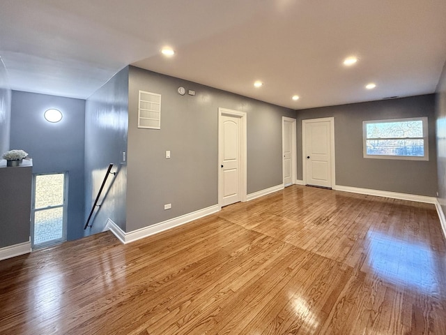 empty room featuring light wood-type flooring