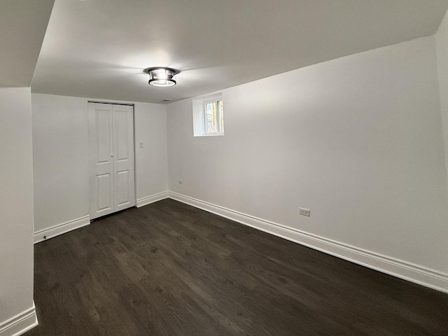 interior space featuring dark hardwood / wood-style flooring