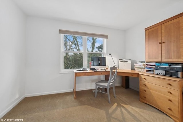 view of carpeted office