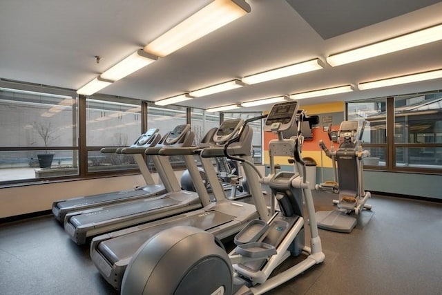 view of exercise room