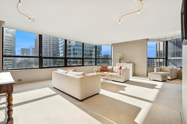 view of carpeted living room