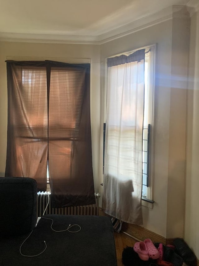 bedroom featuring crown molding