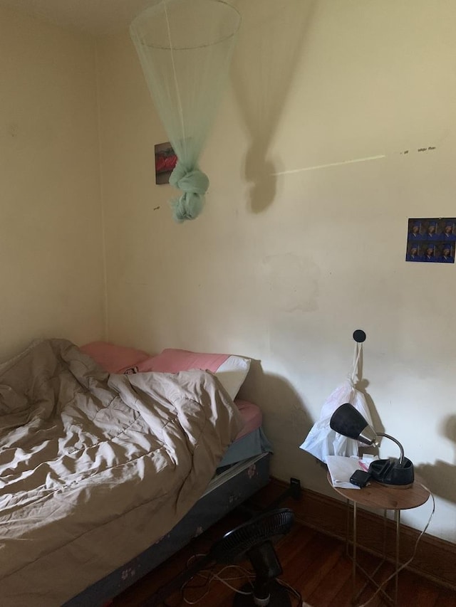 bedroom featuring hardwood / wood-style floors