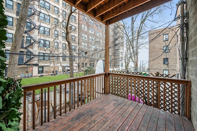 view of wooden deck