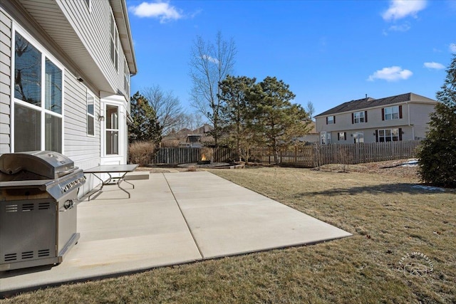 view of patio with area for grilling