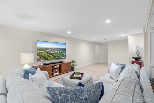 view of carpeted living room