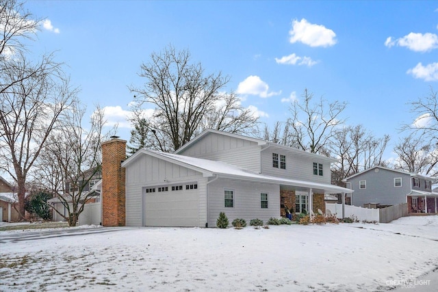 view of front of home featuring a garage