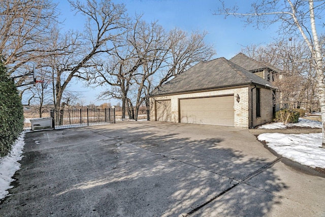 view of snowy exterior