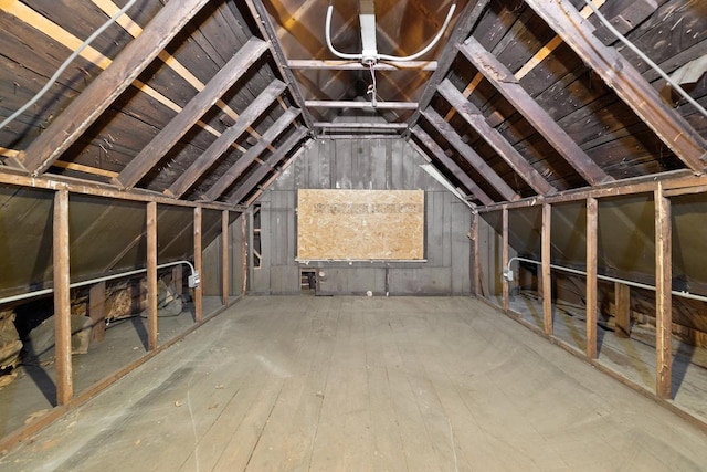 view of attic