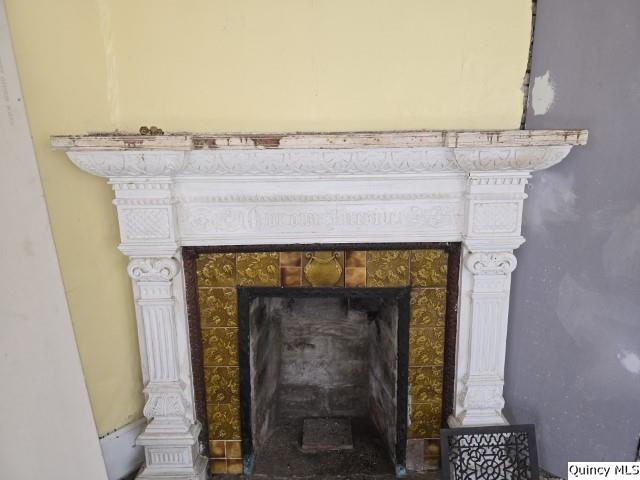 room details with a fireplace