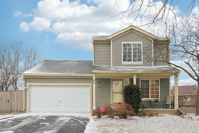 front facade featuring a garage