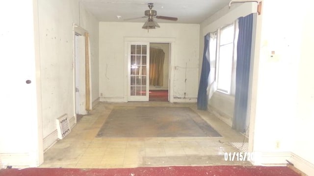 miscellaneous room featuring ceiling fan