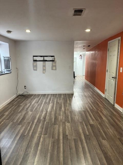 interior space featuring dark hardwood / wood-style floors