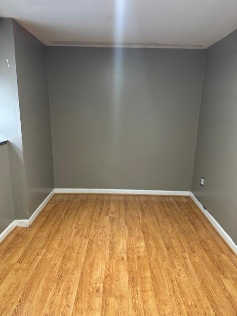 empty room with light hardwood / wood-style floors