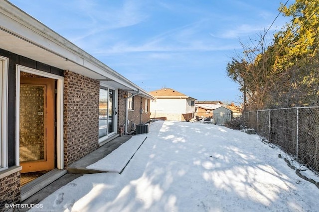 view of snowy yard