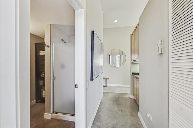 949 W Madison St Unit 601B, Chicago, IL 60607 - corridor with concrete flooring and baseboards
