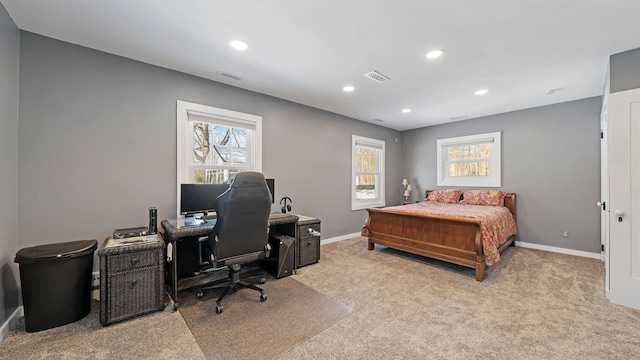 view of carpeted bedroom