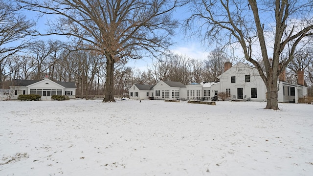 view of snowy yard