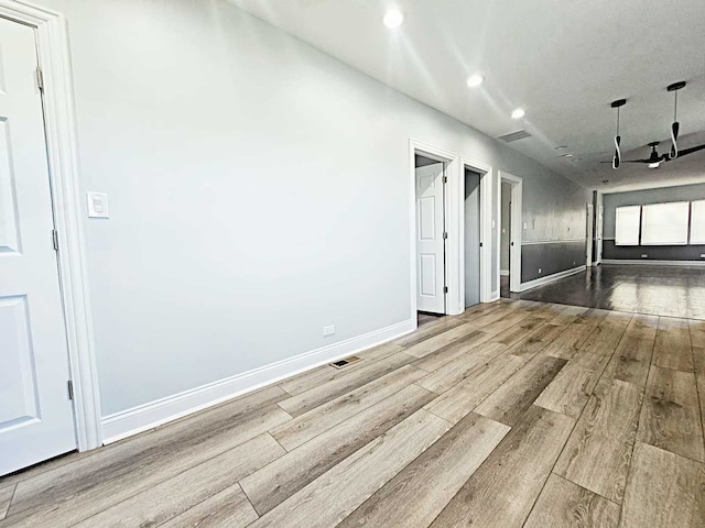 empty room featuring light hardwood / wood-style flooring