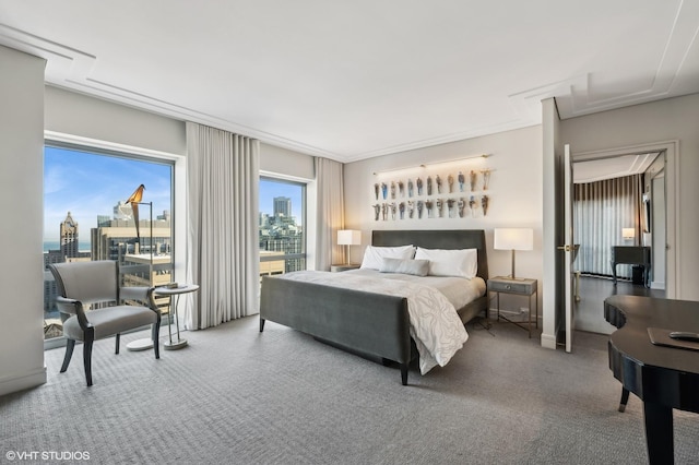 bedroom featuring carpet flooring