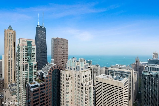 view of city featuring a water view