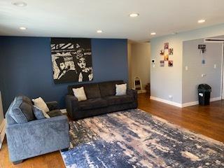 living room featuring hardwood / wood-style flooring