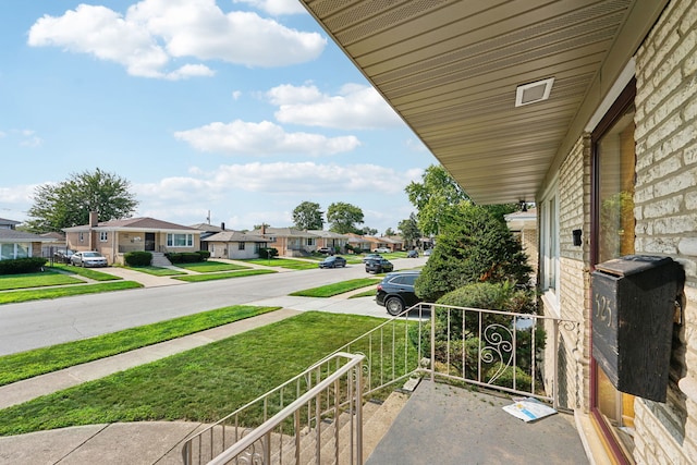 balcony with covered porch