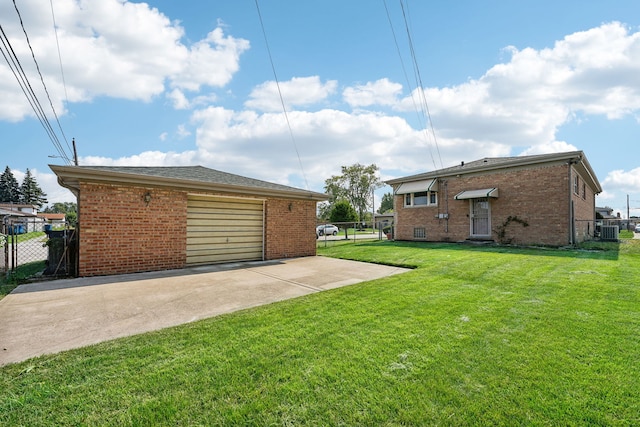 exterior space featuring a garage