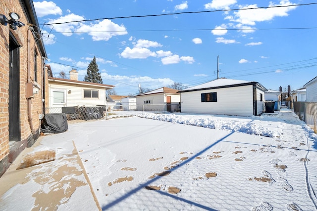 view of snowy yard