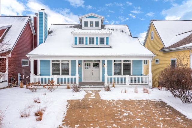 view of front of home with a porch