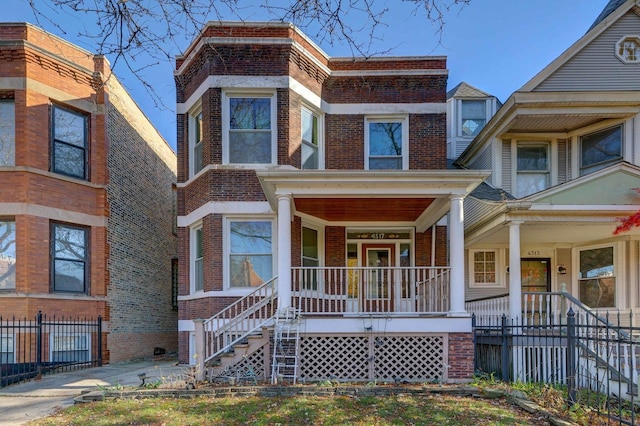 view of front of home with a porch