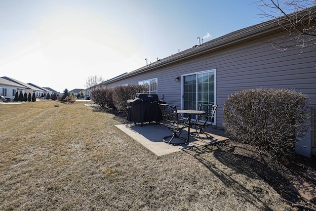 view of yard featuring a patio area