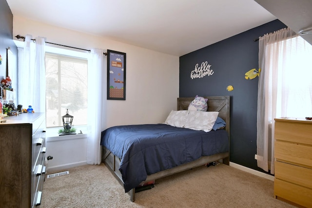 view of carpeted bedroom