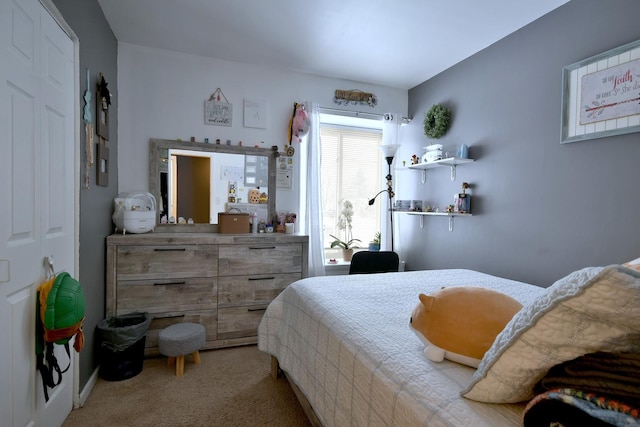 bedroom featuring carpet flooring