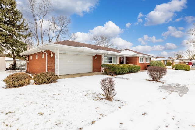 single story home featuring a garage