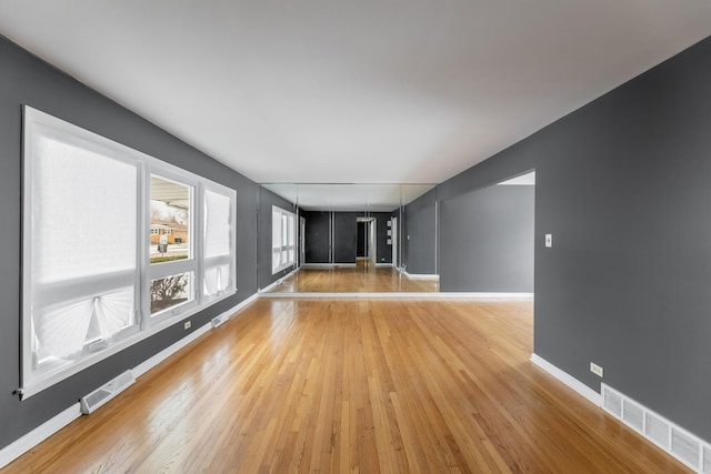 empty room featuring light hardwood / wood-style floors