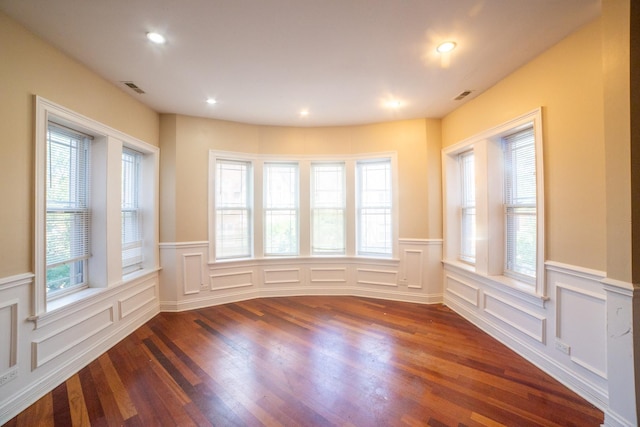 interior space featuring dark hardwood / wood-style floors