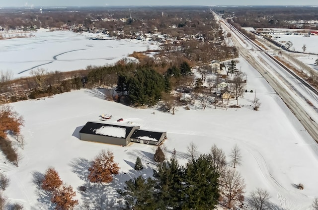 view of snowy aerial view