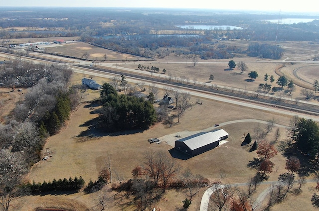 bird's eye view with a rural view