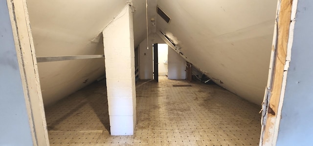 bonus room with lofted ceiling