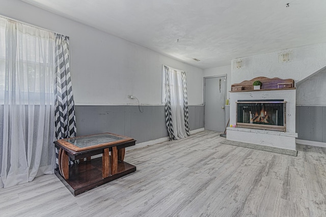 interior space featuring light hardwood / wood-style flooring