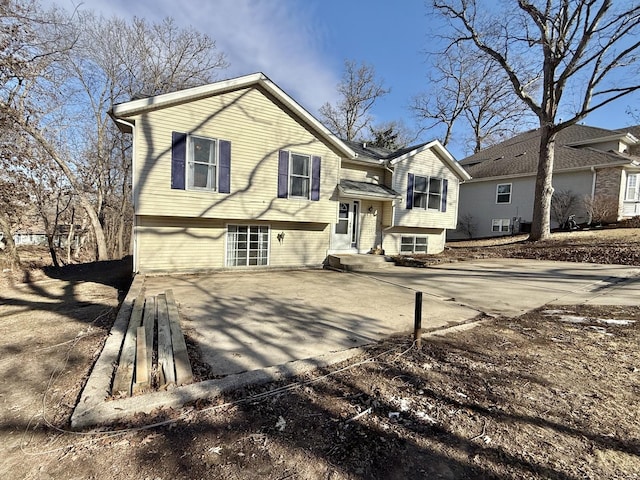 view of split foyer home